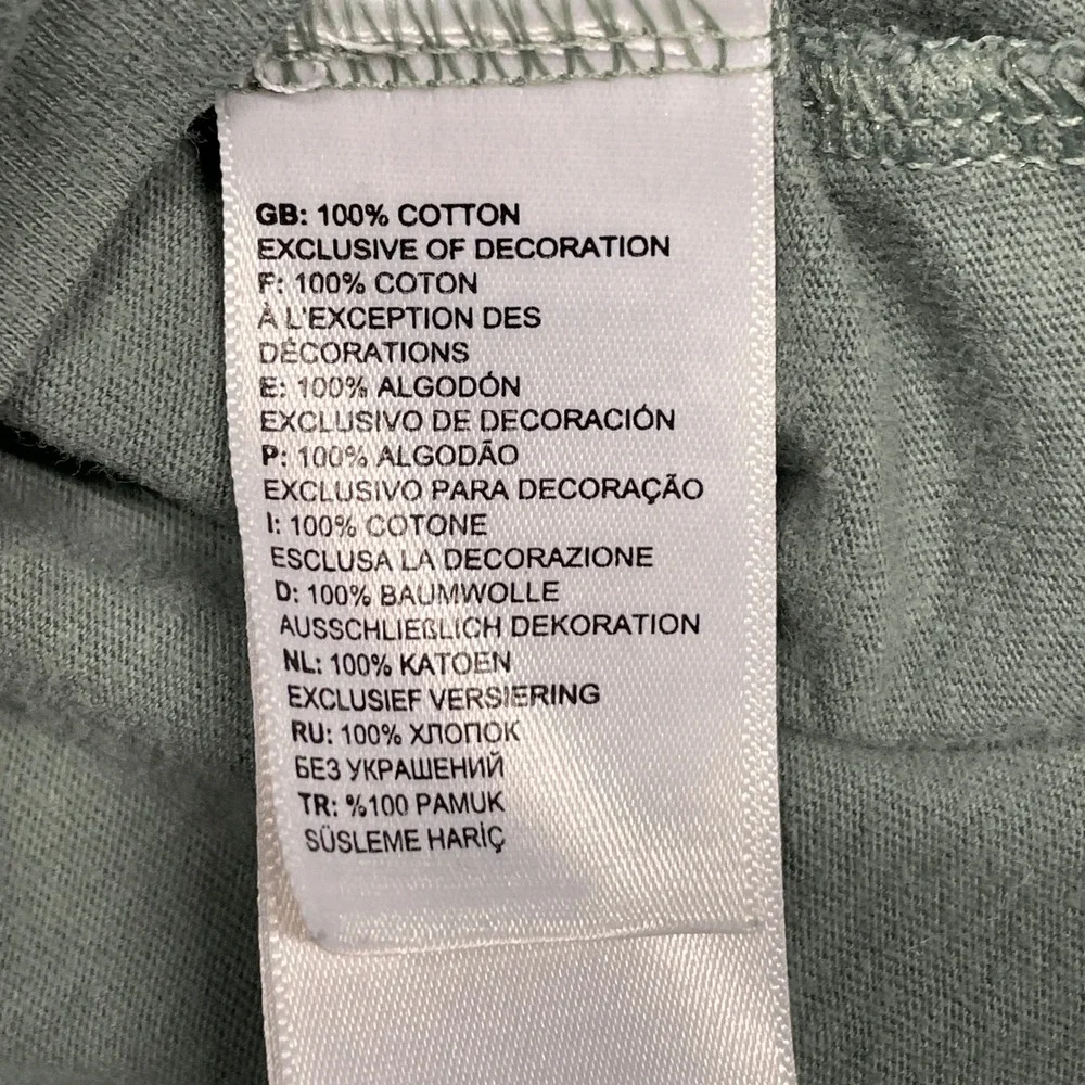 The North Face Long Sleeve T-Shirt Mens Small Green Graphic Logo Cotton Tee